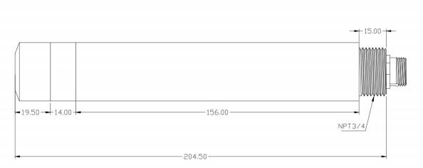 水質(zhì)溶解氧傳感器尺寸圖